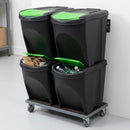 Set of 4 25L Stackable Recycling Bins