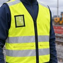 High Visibility Class 2 Safety Vest with Zip Pockets - Yellow/Navy (view 2)