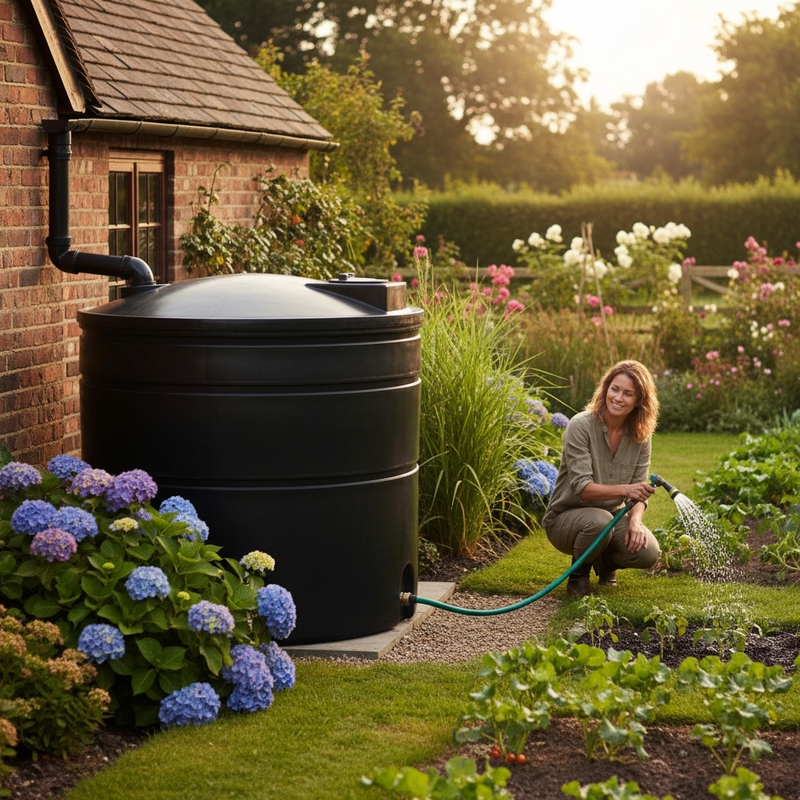 Dark Olive Green 5600 Litre Heavy Duty Potable Water Tank - Ideal for Internal and External Use