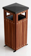 Square Hardwood Waste Bin 360 × 360 × 800mm 36L (view 2)