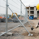 Rosy Brown Heavy Duty Temporary Fencing Support Brace with Pegs for Stability