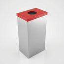 56 Litre Steel Recycling Bin with Colour-Coded Lid (view 2)