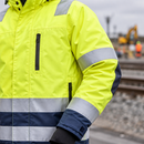 Yellow/Navy Class 3 Waterproof Insulated High-Visibility Jacket (view 2)