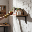 Gray Heavy Duty Mitred Shelf Brackets for Strong Shelving Support