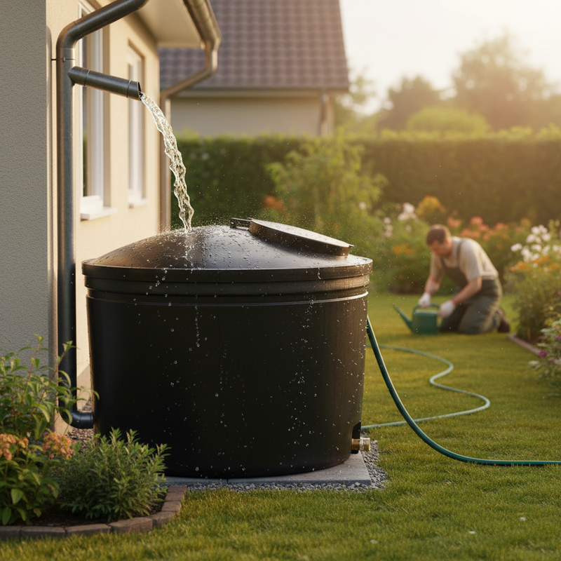 Dark Olive Green Premium 1600 Litre Cylindrical Water Storage Tank - Frost Proof
