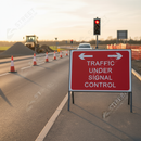 Dim Gray Premium Traffic Under Signal Control Metal Sign Face - 1050mm x 750mm