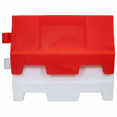 1 Metre Water-Filled Stackable Road Safety Barrier | High Visibility Orange | Modular System