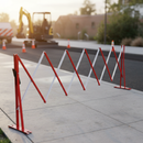 Concertina Barricade Industrial Safety Barrier Deployed