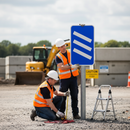 Light Gray Premium Count Down Marker 300 Yards Sign Face - Post & Wall Mounted