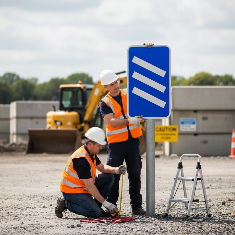 Light Gray Premium Count Down Marker 300 Yards Sign Face - Post & Wall Mounted