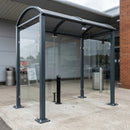 Smoking Shelter with 80x80mm Steel Frame & Polycarbonate Roof