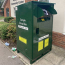 2600 litre lockable clothing donation bin powder coated