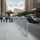 Gray Premium Highway Pedestrian Guardrail with Vertical Infill Bars, Galvanised to BS EN 1461:2009 for Enhanced Safety and Visibility