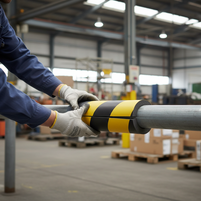 Premium Pipe Impact Protection Foam with Slot - High Visibility Safety Cushion