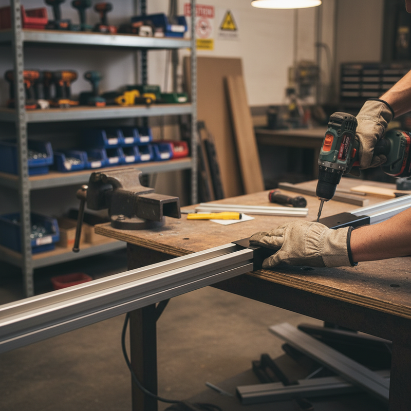 Dark Slate Gray Premium 12mm Standard End Cap - Hardwearing Aluminium Worktop Trim