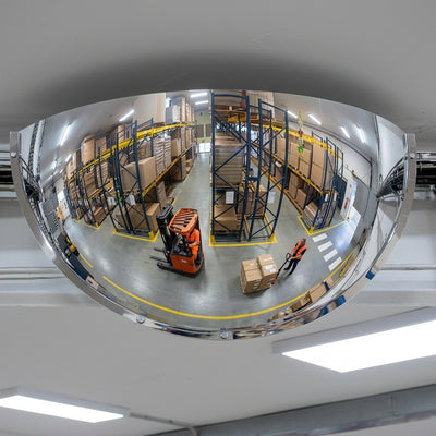 800mm diameter quarter-sphere safety mirror, 180° convex view