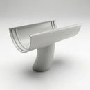 Half Round Aluminium Gutter Outlet 63mm Dia. 125mm — RAL 7035