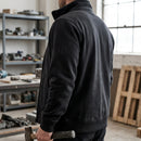 Heavyweight Fleece-Lined Work Sweatshirt Jacket, Reinforced - Black