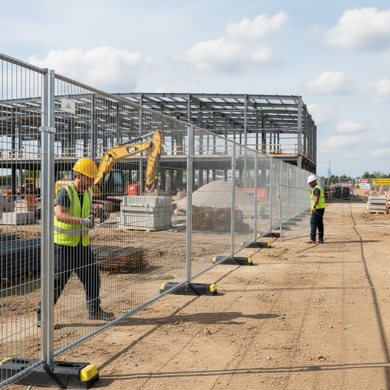 Rosy Brown 50 x Heavy Duty Temporary Fencing Panels for Construction Sites