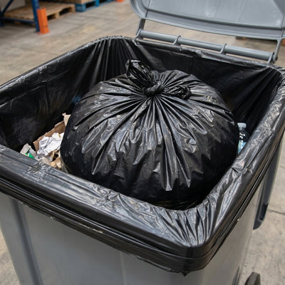 1100 Litre Black Wheeled Bin Liner, 180 Gauge – Box of 50