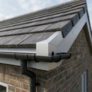 L Return Fascia Board Angle Covers – Aluminium Corner Fascia — RAL 9006 / 135 Deg External Angle (in use)