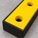 Yellow Polyethylene Impact Pad in Rubber Surround - 450 x 250 x 115mm