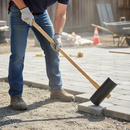 Gray Heavy Duty Rubber Maul Mallet with Sturdy Wooden Handle - 41"