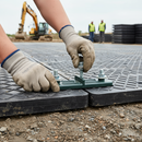 Gray Heavy Duty 2-Way Connectors with Washers & Bolts for Secure Mats