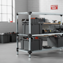 Light Slate Gray Premium 5-Way Joint for 25mm Square Tube System - Durable Plastic Connector