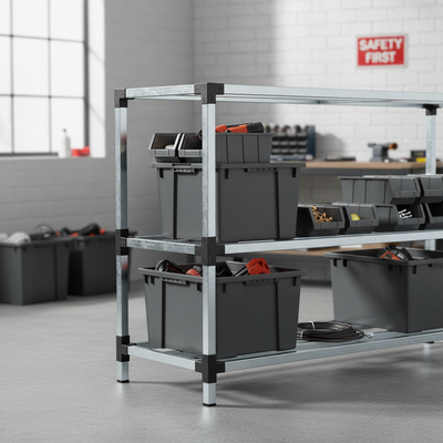 Premium 5-Way Joint for 25mm Square Tube System - Durable Plastic Connector