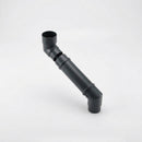 Flush Joint Adjustable Swanneck 63mm Downpipe Connector — RAL 7021