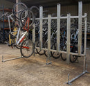 Vertical Cycle Rack – 20 Spaces, Galvanised Steel, Wall or Stand-Alone