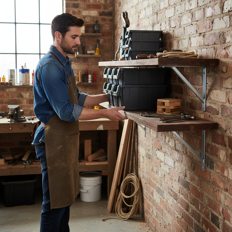 Dark Slate Gray Heavy Duty Fluted Brackets for Shelving and Storage Solutions
