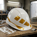 Reflective Self-Adhesive Safety Helmet Decal Set - Yellow