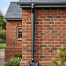 Aluminium Flush Joint Downpipe Sample — RAL 7016 / 63mmØ (in use)