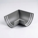 Half Round Aluminium Gutter Angle 135° - 125mm — RAL 7037