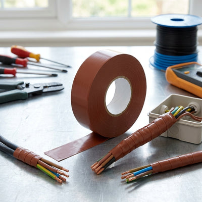 50mm Brown PVC Electrical Insulation Tape - 33m