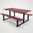 4-Person Picnic Table with Steel Frame and HPL Seating (view 2)