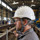 Vented Industrial Safety Helmet White – HDPE Shell EN397