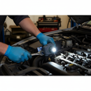 Black Premium Clip-On LED Light for Inspection Mirrors - Batteries Included