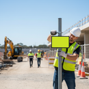 Light Gray Premium 600 x 450mm Q-Sign for Traffic Management