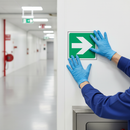 Light Gray Reversible Straight Arrow Fire Safety Signs - Premium Quality