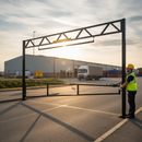 Rosy Brown Ladder Style Single Leaf Opening Height Barrier with Lower Gate