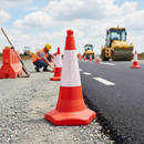 Light Gray 750mm Premium Sand Weighted Traffic Cone - High Visibility Design