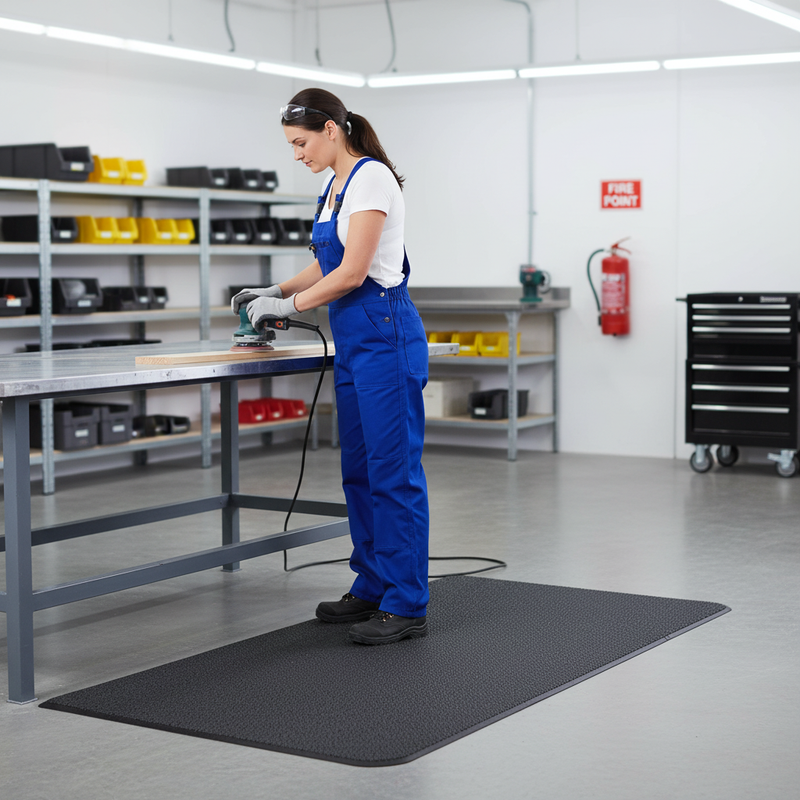 Gray Premium Texture Anti-Fatigue Mat for Heavy Duty Use