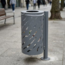80 Litre Steel Litter Bin with Plasma Cut Design