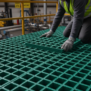 Black Premium Non-Slip GRP Mesh Grating with High Corrosion Resistance for Safe Walkways and Load Compliance