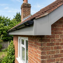 L Return Fascia Board Angle Covers – Aluminium Corner Fascia — RAL 7036 / 90 Deg External Angle (in use)