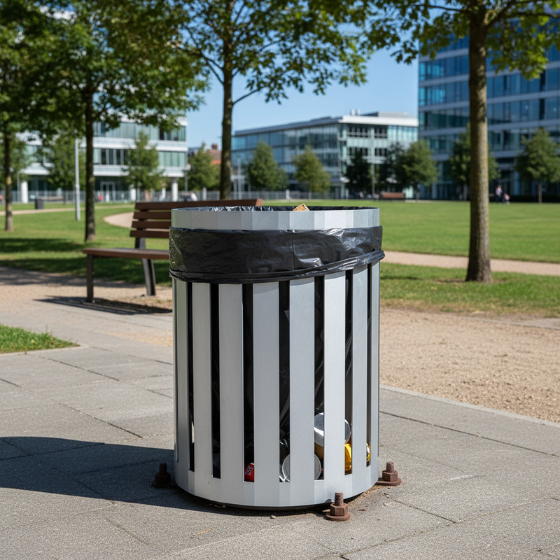 Dark Slate Gray Premium Litter Bin for High Traffic Areas - Stylish & Durable