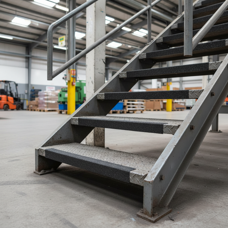 Dark Slate Gray Premium Anti-Slip Stair Nosing Covers - 55mm x 55mm for Safety